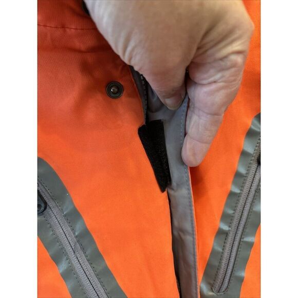 Hawke & Co Sports Boy Youth Size 14 16 Orange Gray Winter Coat Pockets Lined - Picture 6 of 16